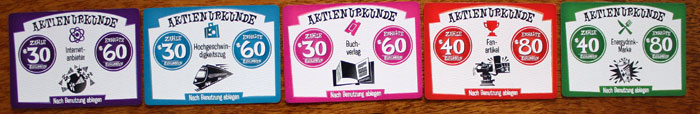 Die Aktienurkunden in Big Money.