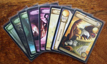 Card Drafting mit 8 Spielkarten.