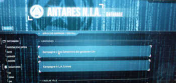 Die Antares-Datenbank erfordert eine einmalige Registrierung.