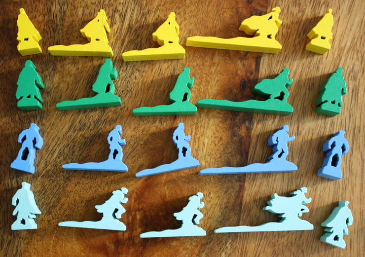 Die Stand- und Bewegungsfiguren der Spieler.