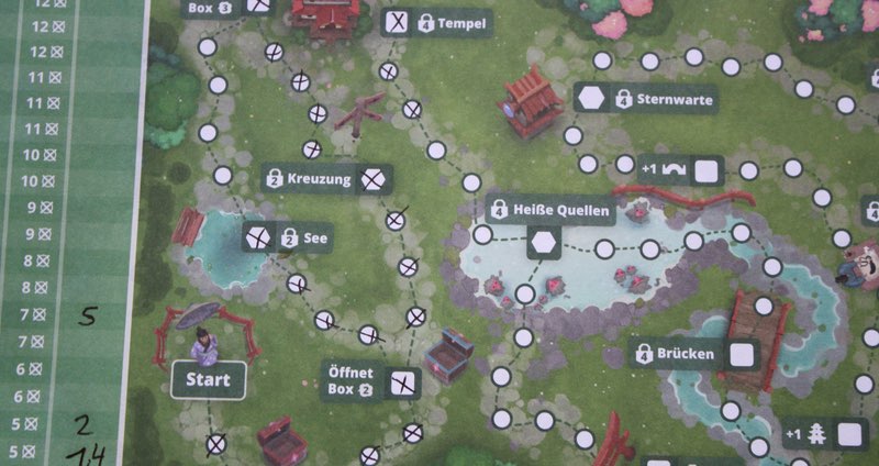 Ein kleiner Auszug aus dem Kampagnenplan in Dorfromantik Sakura.