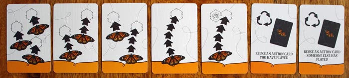 Die unterschiedlichen Bewegungskarten in Mariposas.