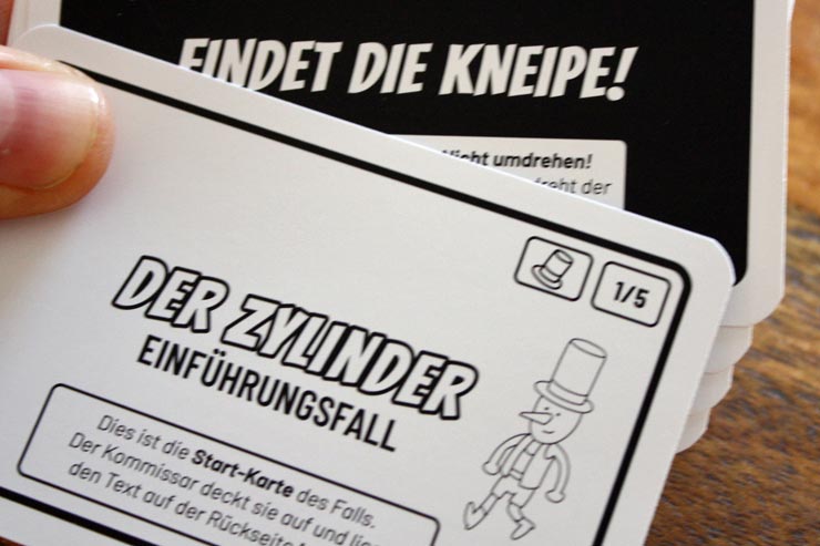 Die Startkarte und die erste Frage.