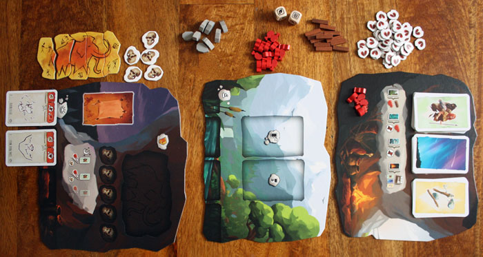 Das Spielfeld von Paleo.