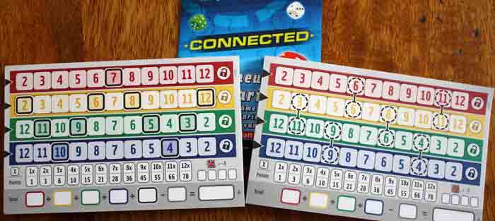 Spielzubehör von Qwixx Connected.