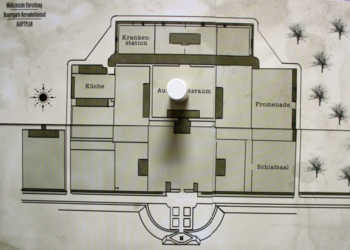 Der Lageplan der Nervenheilanstalt.